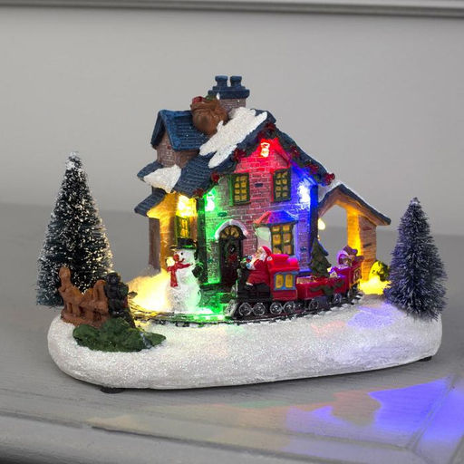 Светодиодная фигура «Рождественский поезд», 12×17 см, 5 LED, AААх3 (не в комплекте), свечение мульти