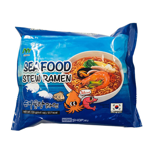 Лапша б/п рамен со вкусом морепродуктов Migawon, Корея, 125 г Акция