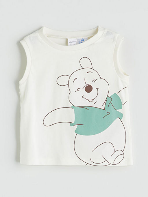Winnie The Pooh Bask?l? Erkek Bebek Atlet ve ?ort 2li