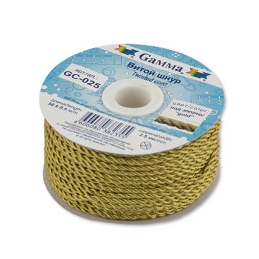 Шнур Gamma 2.5 мм GC-025 витой 50 м 0.5 м