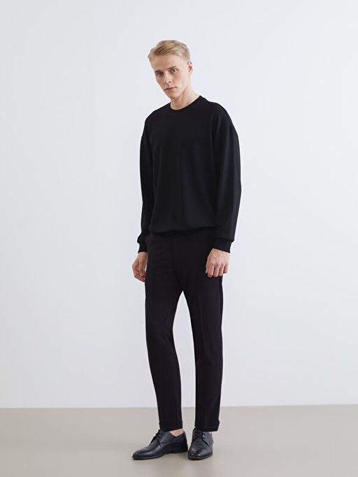 Bisiklet Yaka Erkek Sweatshirt