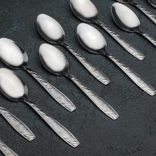 Ложки чайные из нержавеющей стали «Паррито», h=15 см, 12 шт.