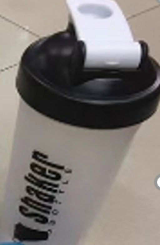 Бутылка/Шейкер SHAKER SHS-600 бело-чёрная, для спортивного питания 600ML/уп72