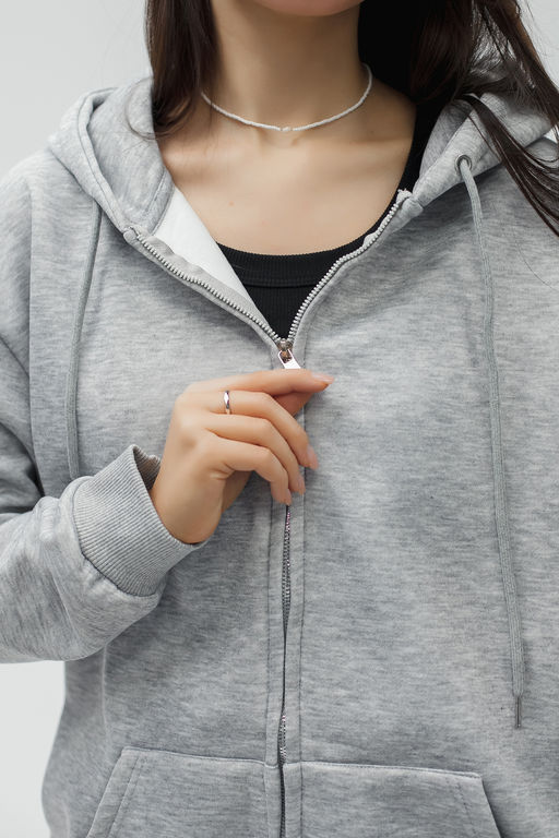 Худи на молнии с капюшоном