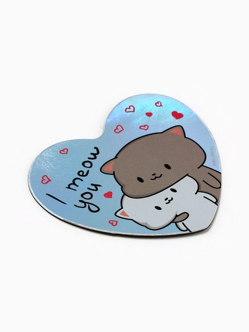 Цена за 4 шт. Магнит на холодильник Коты, голография, 7?6 см - Сима-ленд фото 3