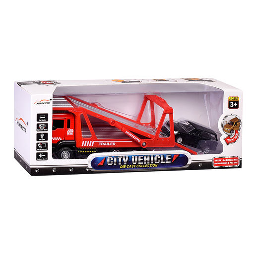 Автовоз с импортной машиной, в коробке