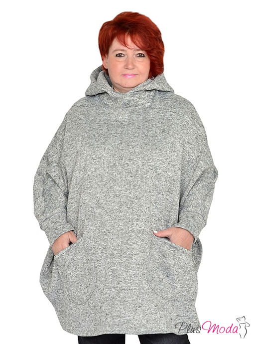 Жакет-пончо Модель №1598 размеры 44-84 - Plusmoda фото 2