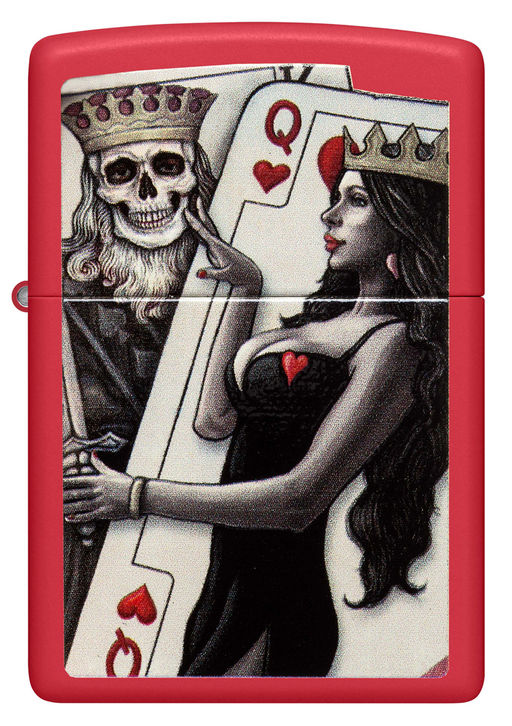 Зажигалка ZIPPO Король скелетов и королева красоты | Skull King Queen Beauty 48624
