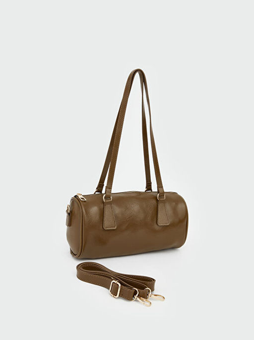 Deri G?r?n?ml? Kad?n Bowling Omuz ?antas?