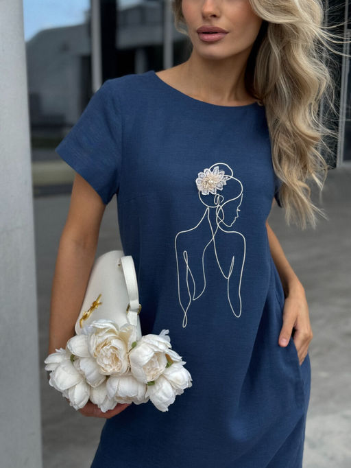 Платье DilanaVIP 2100 синий - Dilana vip фото 8