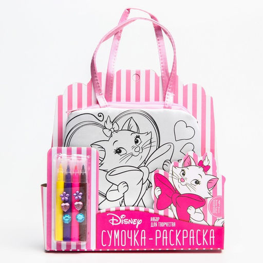 Сумка детская под раскраску, с фломастерами, Кошечка Мари