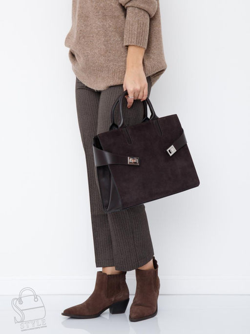 Сумка женская кожаная 11188VGF coffee Vitelli Grassi