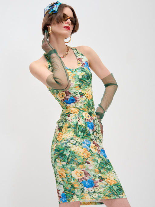 Платье с принтом масло OD-632-2