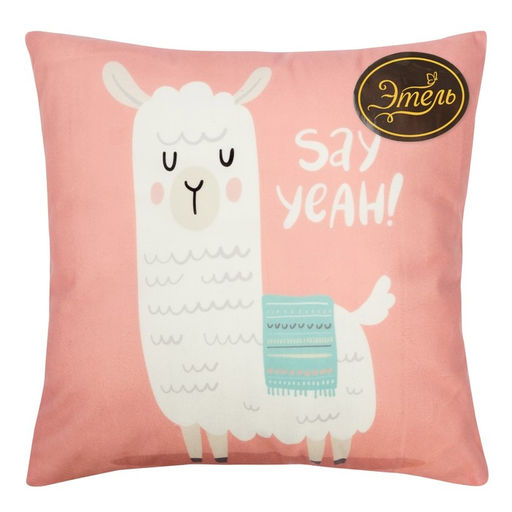Наволочка декоративная Этель Лама 40х40 см, велюр  фото 5