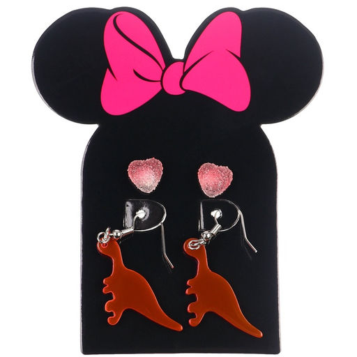 Серьги, набор украшений Минни Маус и Дино, розовые, золотой - Disney фото 9