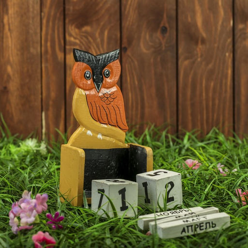 Вечный календарь настольный Сова, 10.5519 см, дерево - Simaland фото 6