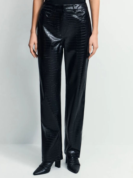 Прямые брюки из искусственной кожи / Zarina