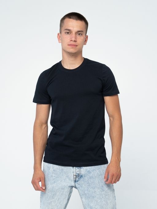 Футболка хлопок 100%,темно-синяя - Binita фото 2