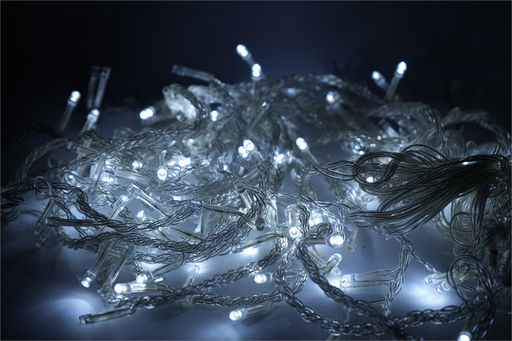 Эл. гирлянда диодная занавес 3м * 1,8м 320 ламп с пультом (179л) холодно-белая, в тубе