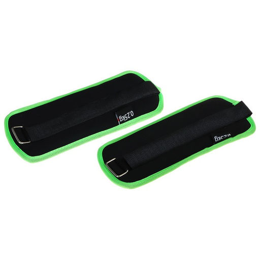 Утяжелители неопреновые ONLYTOP, 2 шт. × 0.25 кг, цвет чёрный/салатовый