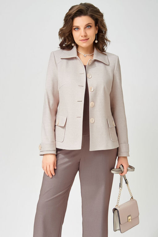 Жакет FITA 20754 капучино + бежевый  фото 2