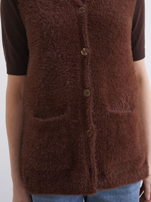 V Yaka Kad?n Triko Yelek