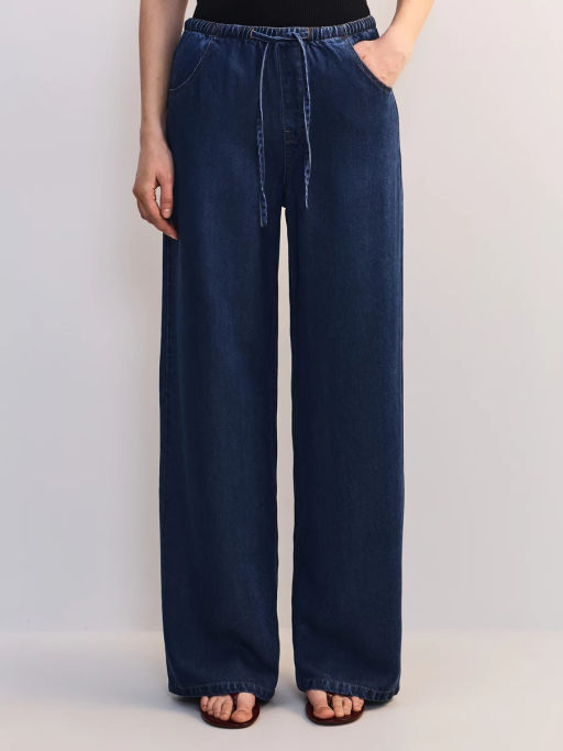 Широкие джинсы с регулируемым поясом из тенселя ZR2605092358-104 / Zarina