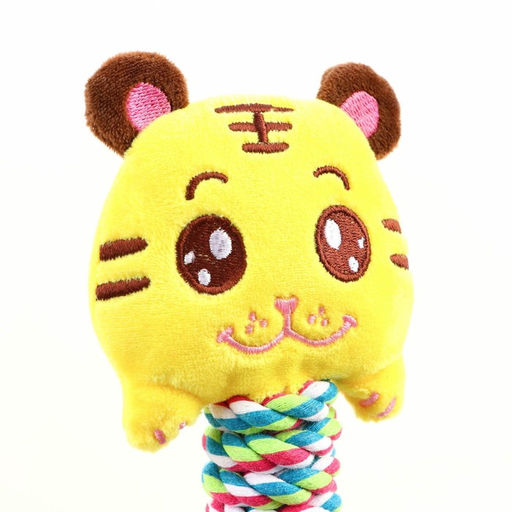 Игрушка мягкая для собак Тигрёнок жёлтый, 28 см - Пижон фото 3