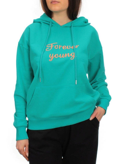 A-02 TURQUOISE Худи женское (85% хлопок, 15% полиэстер) - Фабричный китай фото 6
