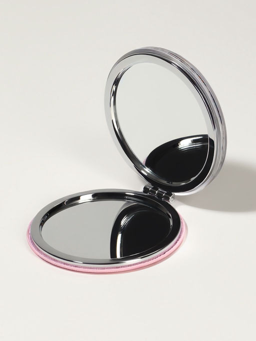 Цена за 2 шт. Зеркало складное Цветы, d=7.2 см, с увеличением х2, чёрное, фиолетовое - Qf фото 3