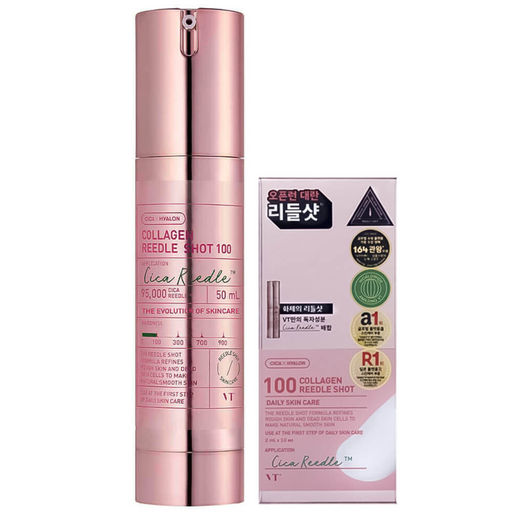 VT Cosmetics Collagen Reedle Shot 100, 50ml - Бустер-сыворотка с микроиглами и коллагеном