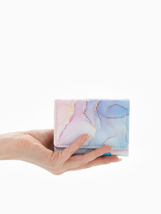 Кошелёк женский на кнопке, 10?1.5?8 см, с принтом, розовый