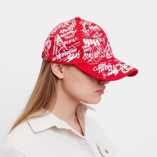 Кепка MINAKU с надписями, красный, размер 58
