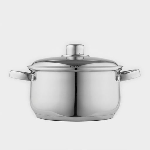 Кастрюля Катунь «Гретта», 3.4 л, d=20 см, капсульное дно, индукция, нержавеющая сталь, AISI - 201