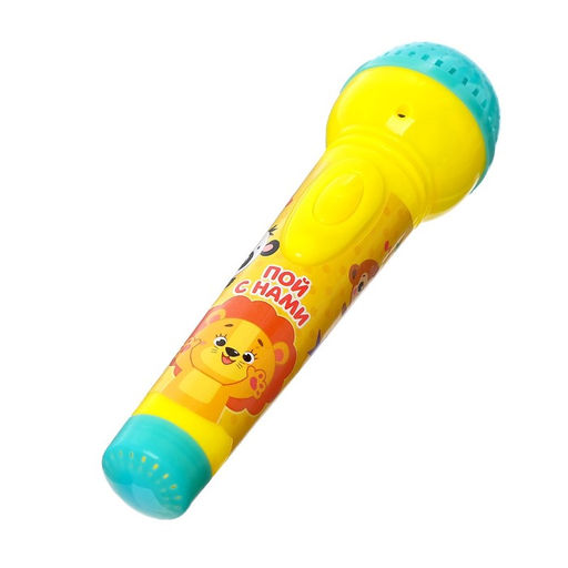 Микрофон музыкальный Пой с нами свет, звук, работает от батареек, в пакете - Zabiaka фото 2