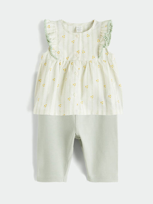 K?z Bebek ?i?ekli G?mlek ve Tayt