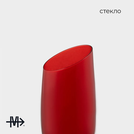 Бокал для шампанского Magistro «Иллюзия», 160 мл, 5.5×27.5 см, стекло, красный