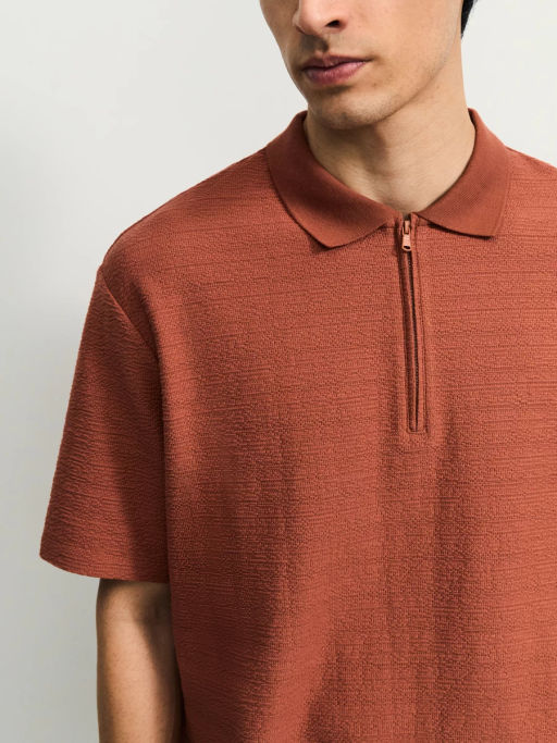 Футболка поло на молнии / Zarina фото 6