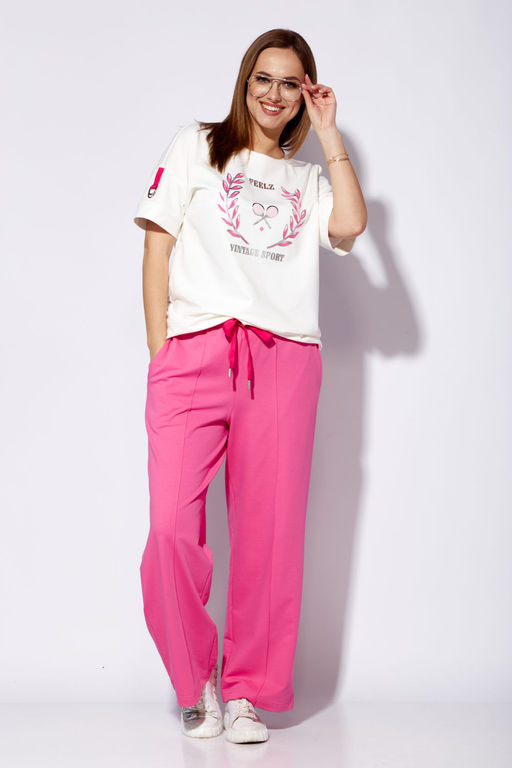 Костюм ТАиЕР 1194 белый/малина  фото 3