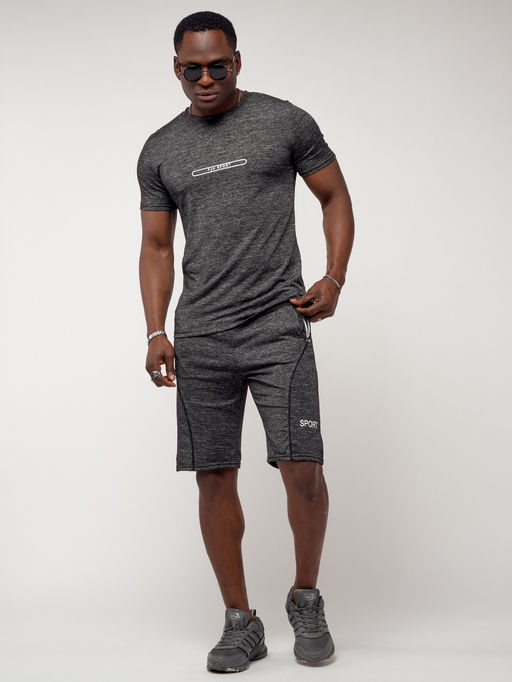 Спортивный костюм летний мужской темно-серого цвета 22265TC - FUYOUKAI фото 5