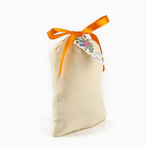 Цена за 5 шт. Мешочек подарочный из хлопка С любовью для тебя, цветы, 16 х 24 см +/- 1.5 см - Дарите счастье фото 2