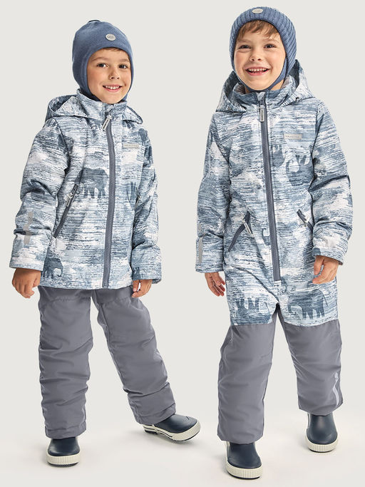 Костюм 7м1526 деним/серый