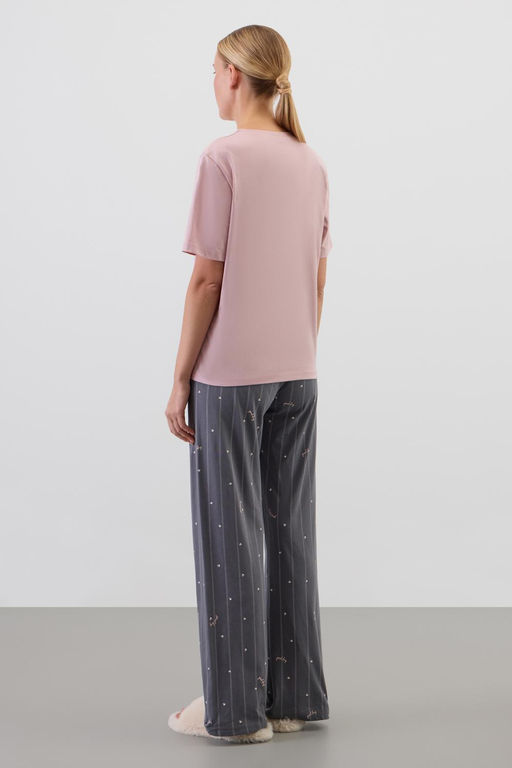 Е 20181/розовый лед,полоски и сердечки пижама жен - Very neat фото 3