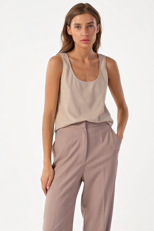 Топ трикотажный из вискозы белый - Fly фото 9