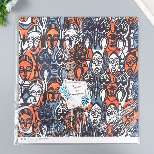 Цена за 5 шт. Бумага для скрапбукинга двусторонняя «Африка», плотность 180 г, 30.5×32 см