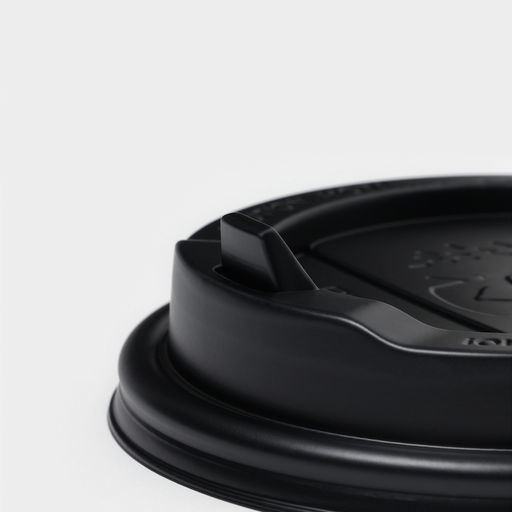 Цена за 100 шт. Крышка одноразовая для стакана чёрная, с клапаном, d=9 см - Simaland фото 13