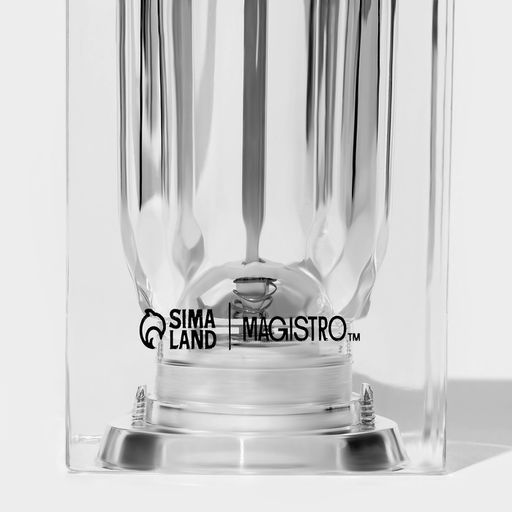 Набор для специй Magistro Glace, 2 предмета: мельница с ручкой, солонка, акрил, прозрачный  фото 10