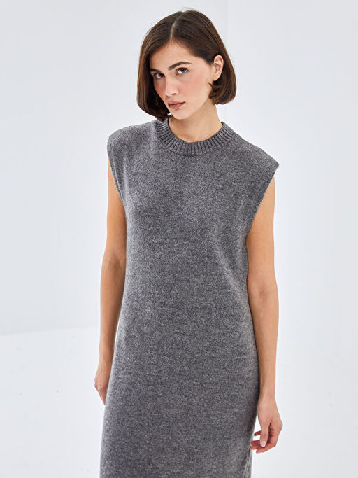 Bisiklet Yaka Kad?n Triko Elbise