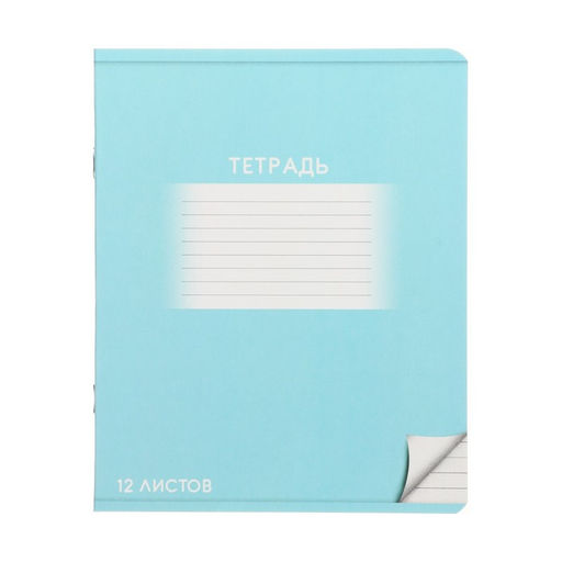 Комплект тетрадей из 10 штук, 12 листов в линию Школьная, обложка мелованный картон, ВД-лак, блок № 2 (серые листы), МИКС