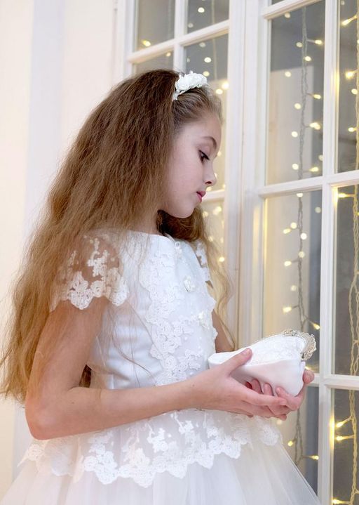 платье для девочки А21-2 Эйра молочный атлас - Etoelf фото 10